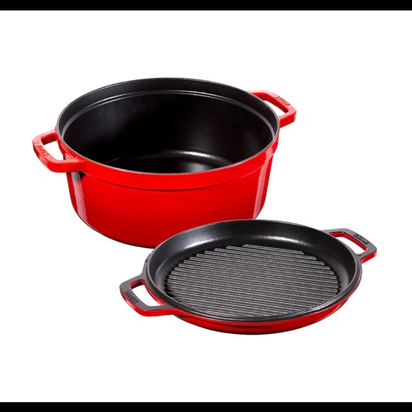 BRAND NEW - Staub Grill Lid and Braiser Dutch Oven - Picture 1 of 5